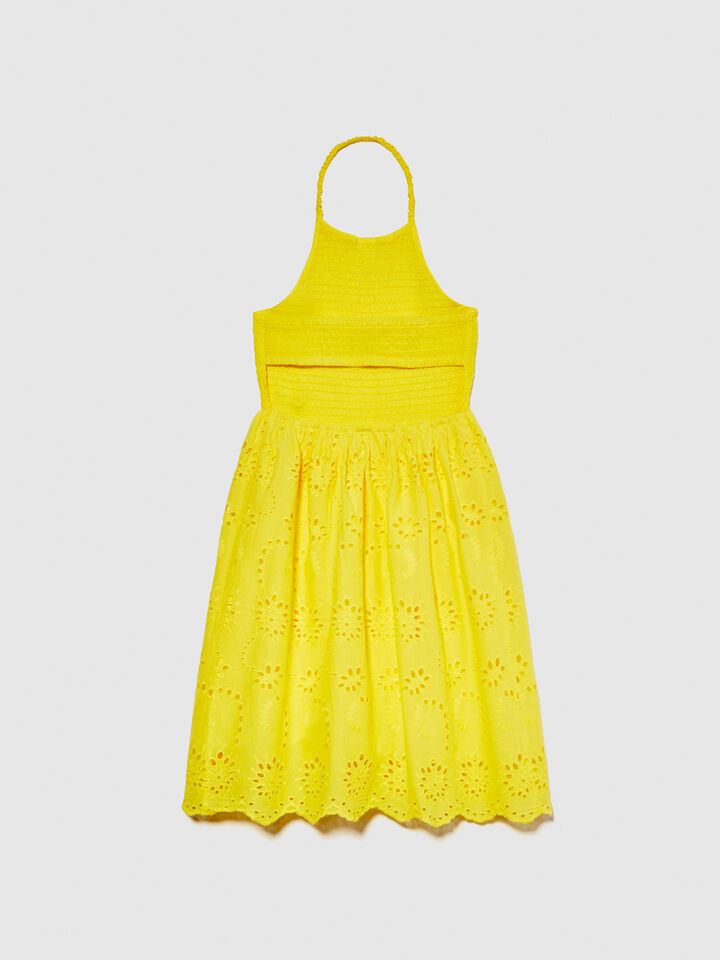 Embroidered dress - girls' dresses - Yellow | Sisley Young image number 2